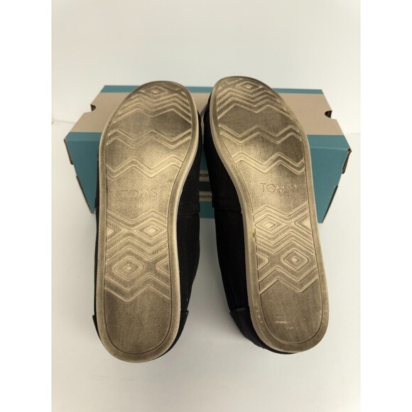 -1582 Toms Alpargata Black Recycled Cotton Canvas-US 11.5 Mens - Picture 4 of 5